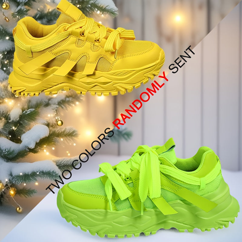 Women's Pink Chunky Sneakers - Breathable Mesh Dad Shoes, Comfortable EVA Cushioned Running & Skateboarding Shoes for All-Day Wear, Casual Fashion Outdoor Sports Footwear, Sporty Walking Shoes | Trendy Dad Shoes | EVA Cushion